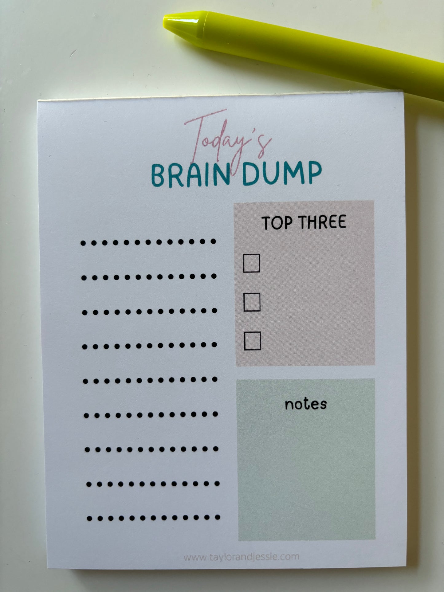 Brain Dump: Daily Notepad