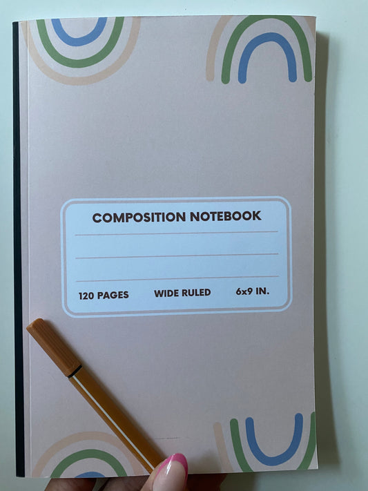 Boho Rainbow Composition Notebook