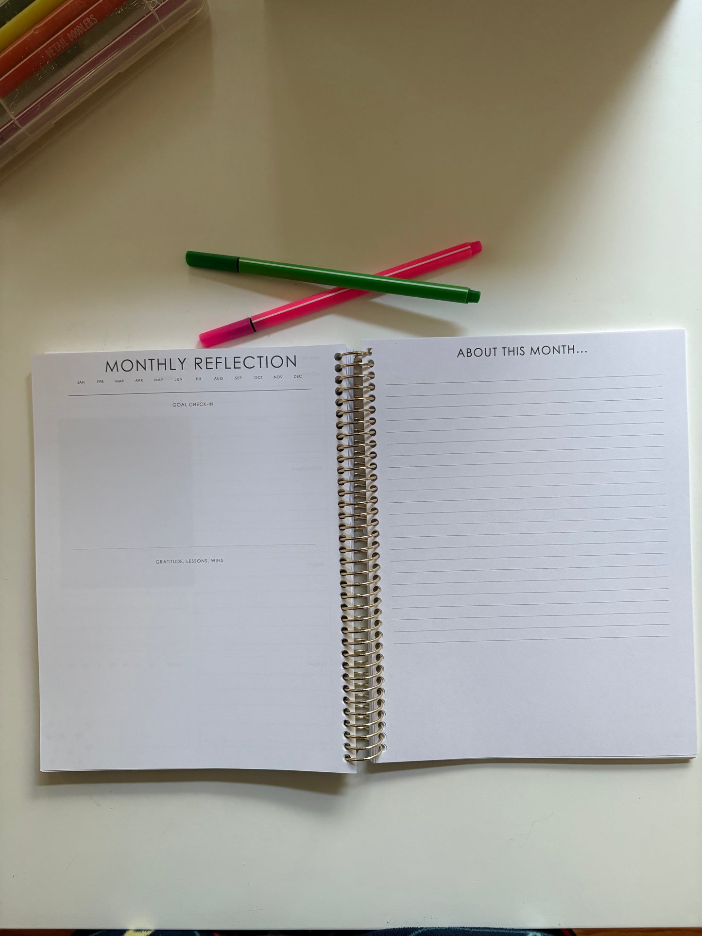 2025 Undated Weekly and Monthly Planner