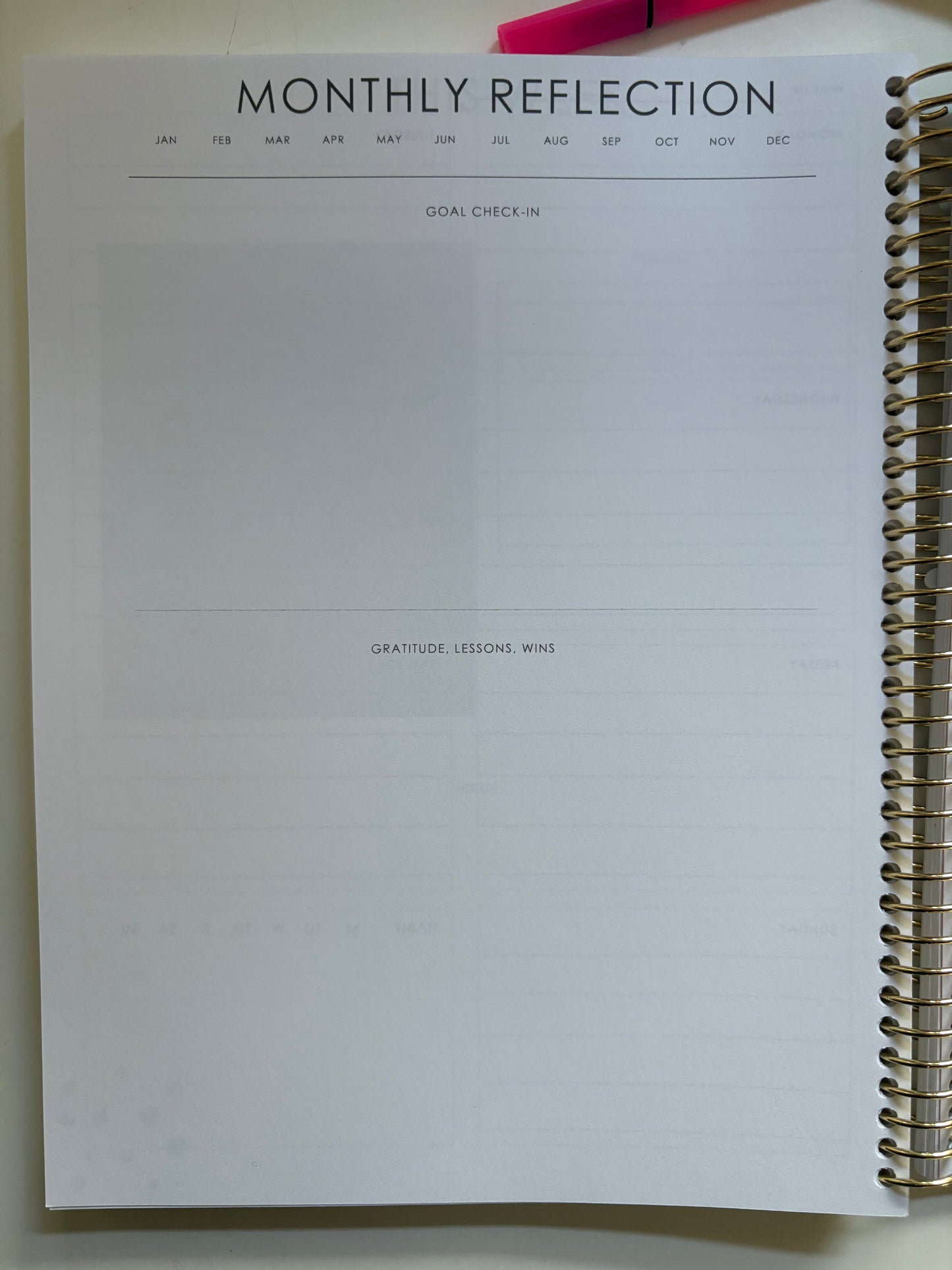 2025 Undated Weekly and Monthly Planner