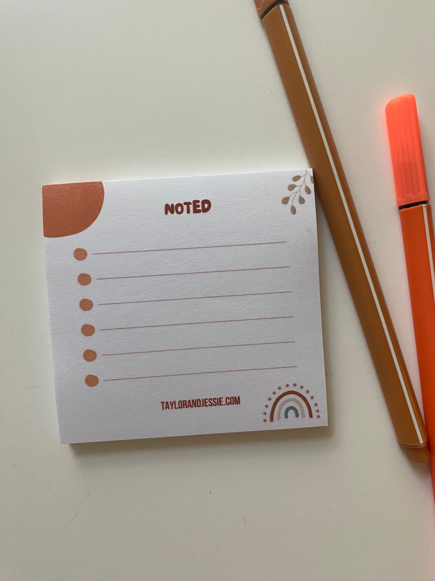 Lined Boho Sticky Notes