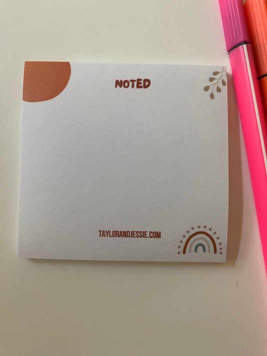 Blank Boho Sticky Notes