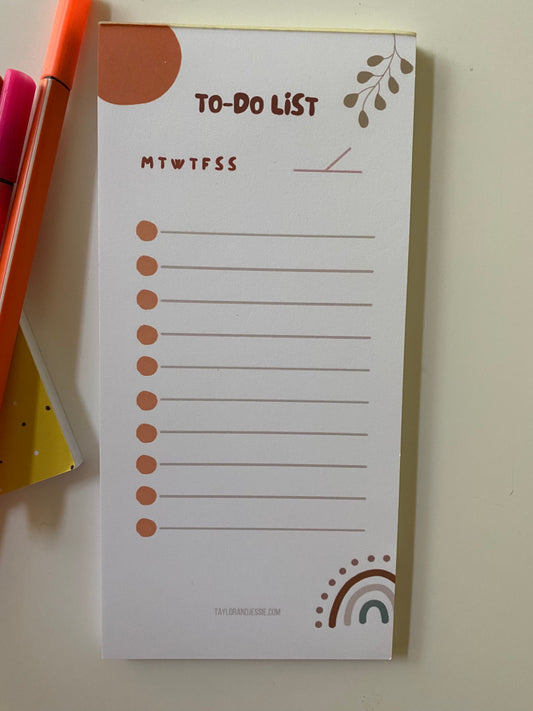 Boho To-Do List Notepad