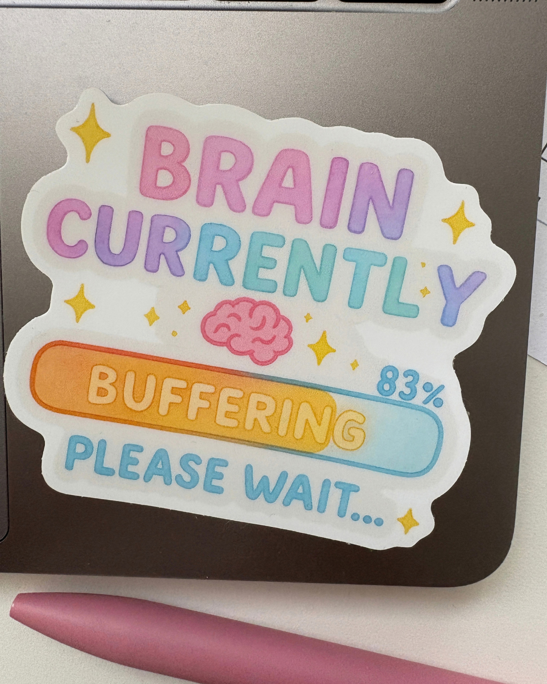 Brain Currently Buffering Sticker