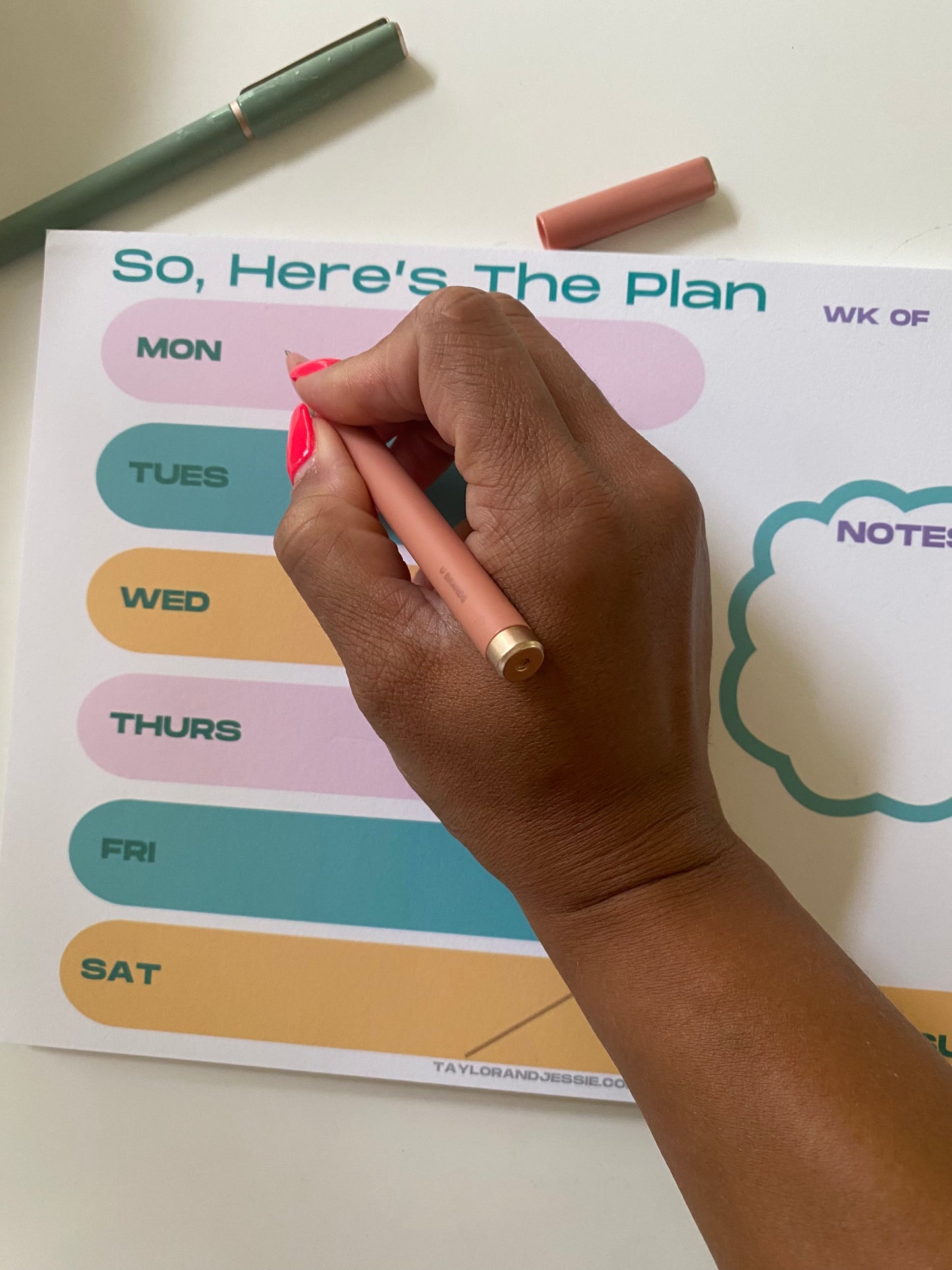 Here's The Plan: Weekly Notepad