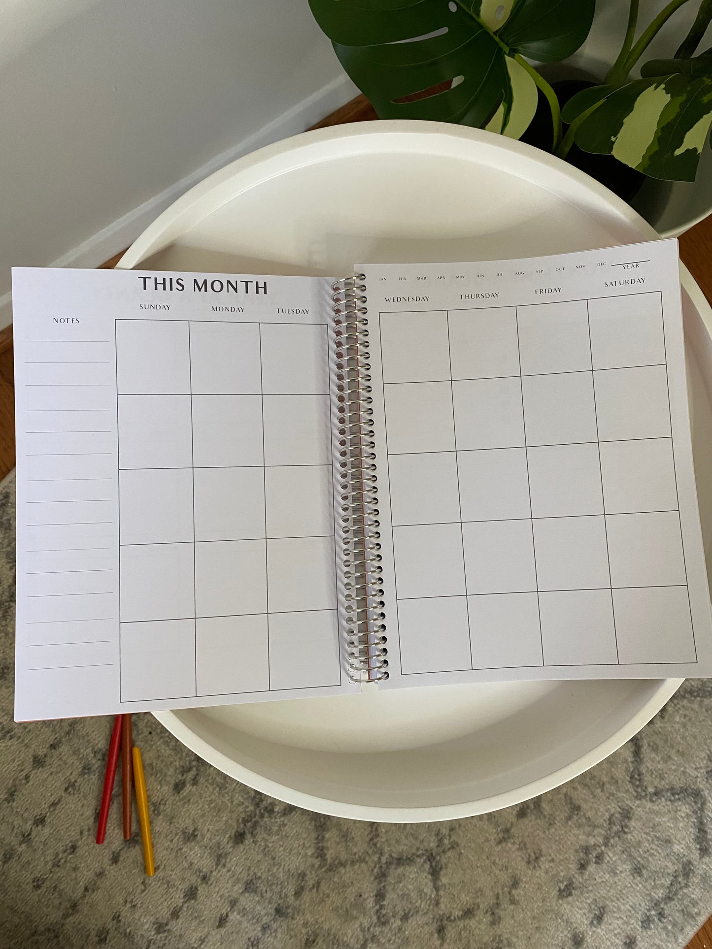 Classic Undated Weekly and Monthly Planner