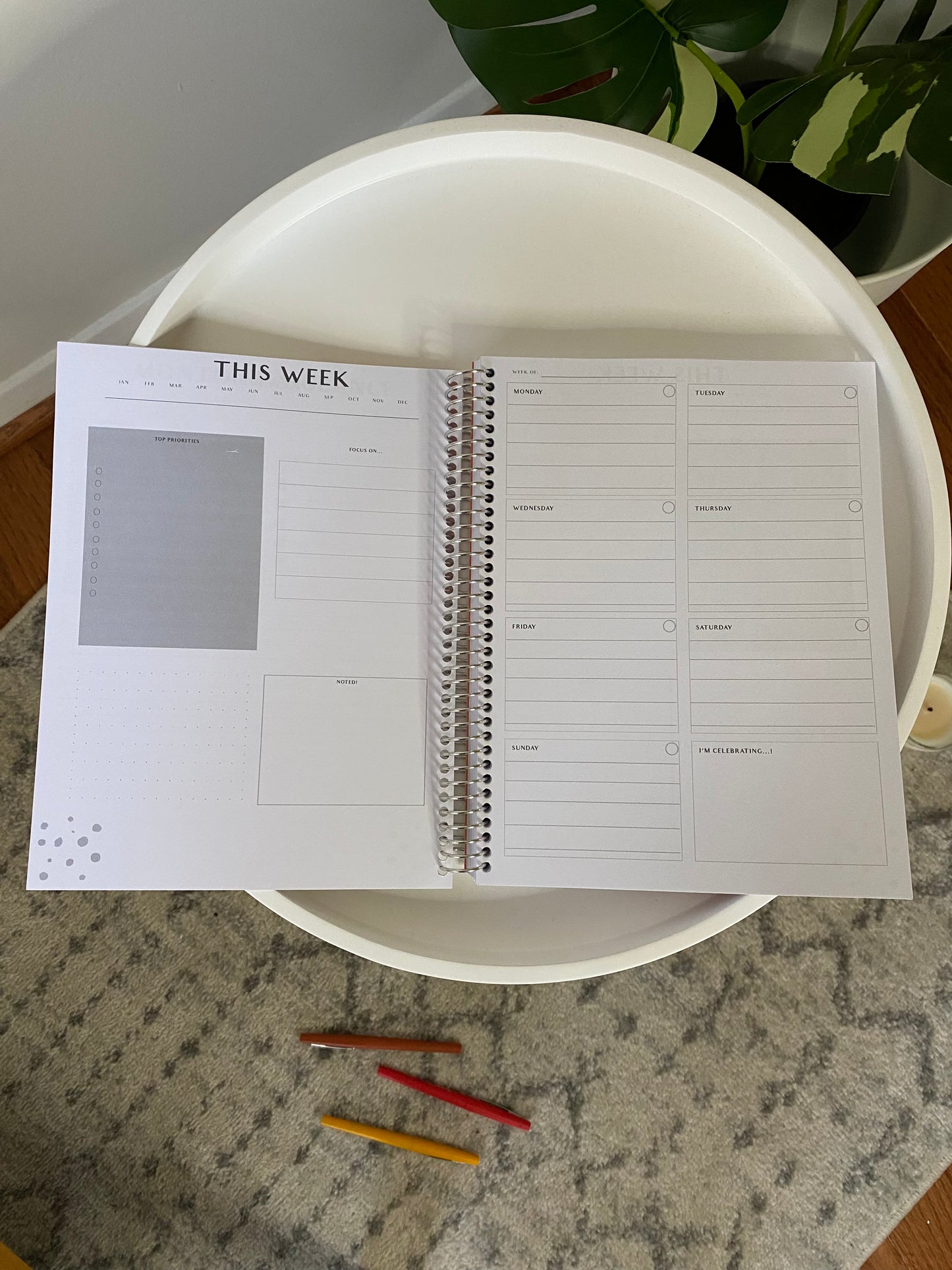 Classic Undated Weekly and Monthly Planner
