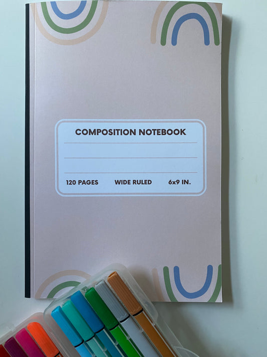 Boho Rainbow Composition Notebook