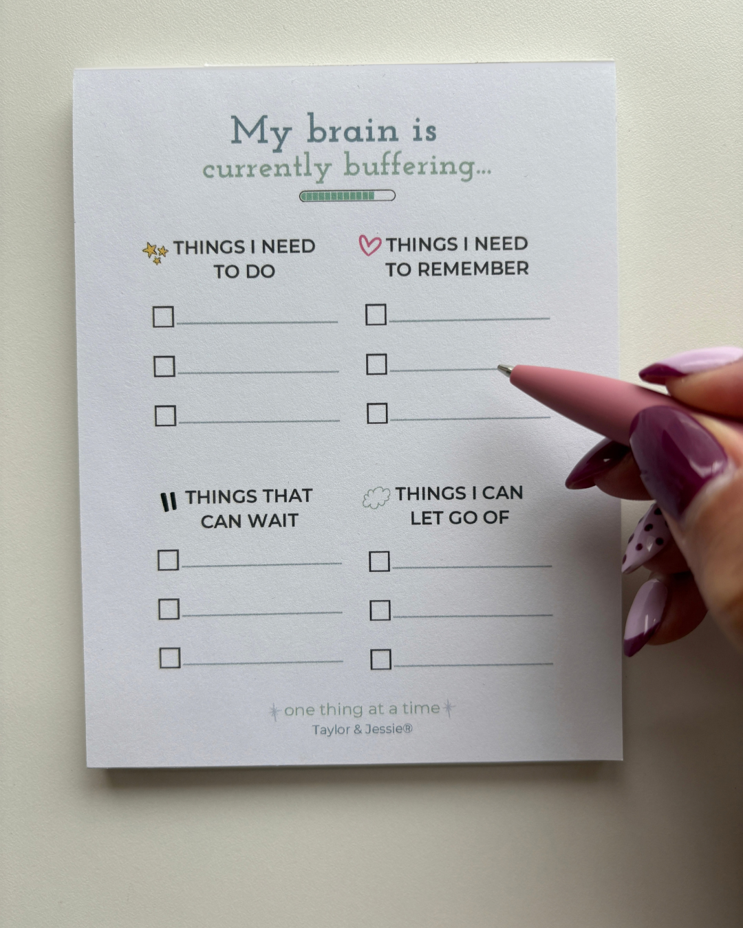 Brain Buffering: Daily Notepad