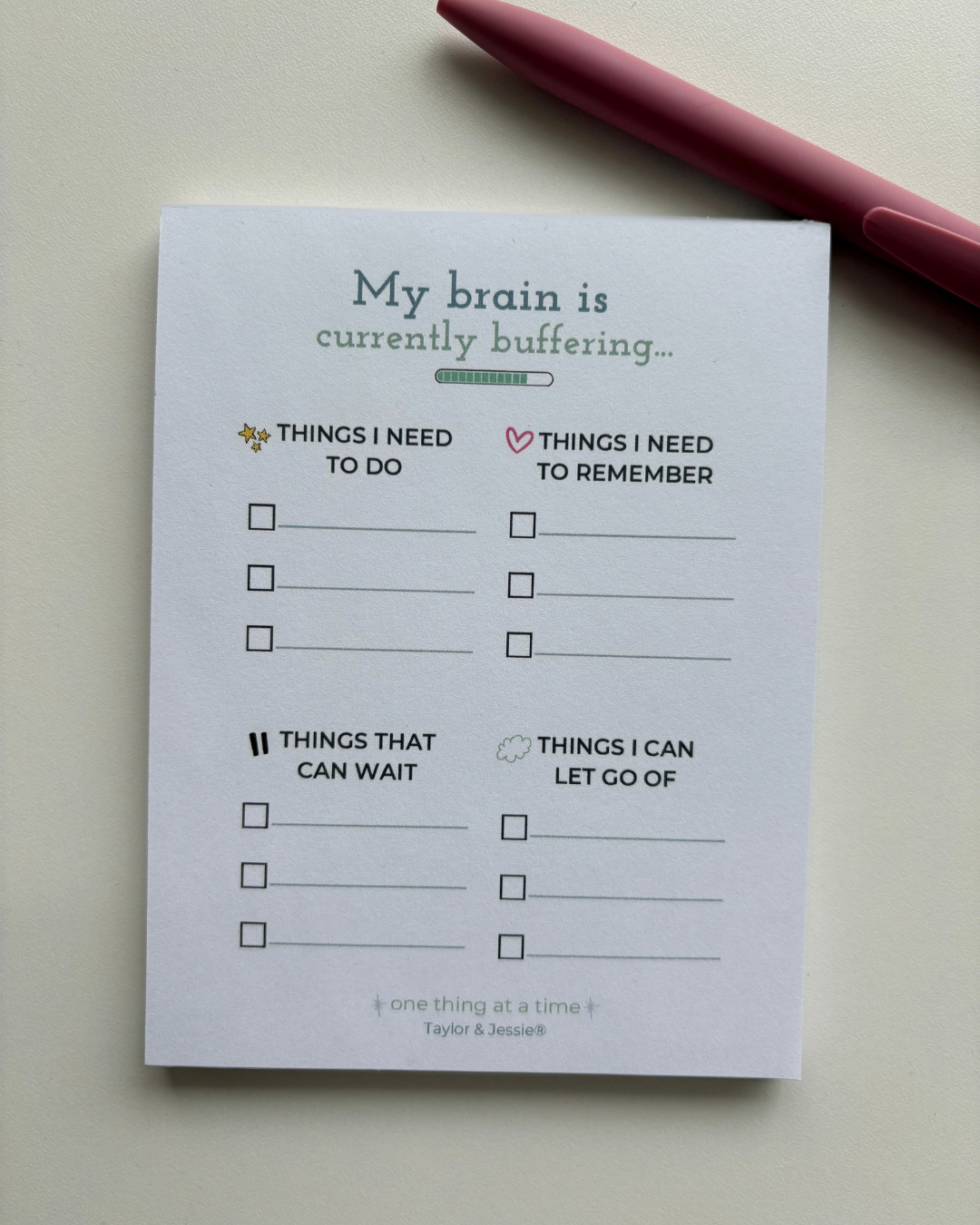 Brain Buffering: Daily Notepad