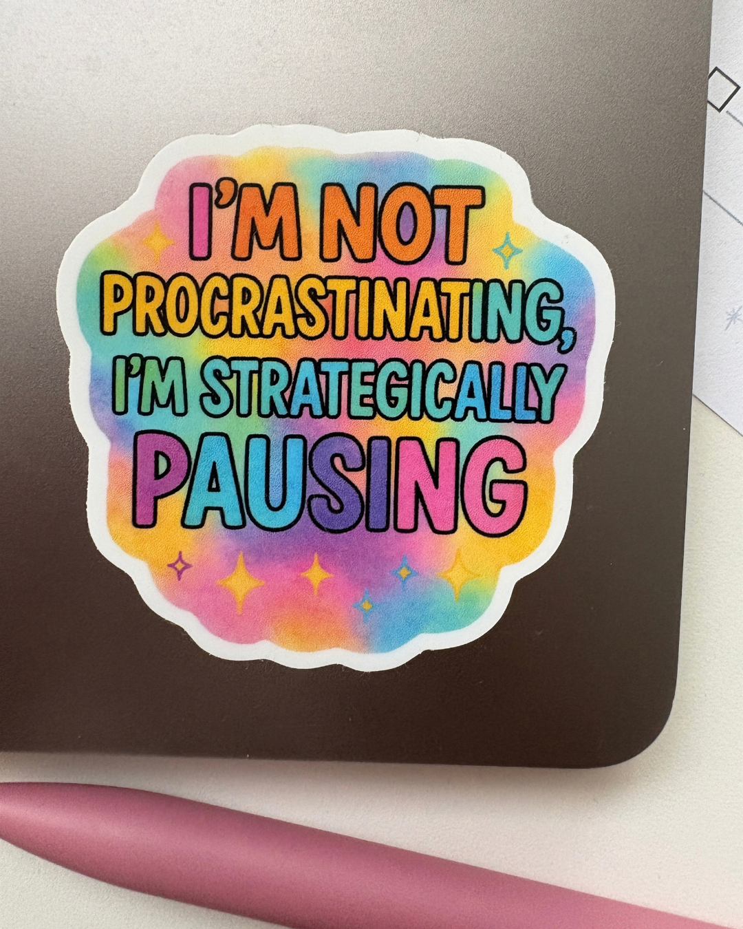 Strategically Pausing Sticker